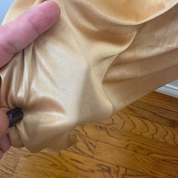 NWT XOXO Gold evening dress Size Medium - Picture 6 of 11